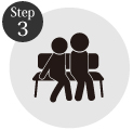 タイヤ良販本舗の「step1商品をカートに入れる」ロゴ画像